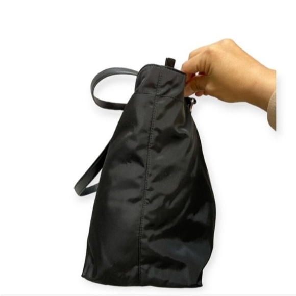 Authentic Prada Tessuto Nylon Tote Bag | Black Triangle Logo | Lampo Zipper - Picture 4 of 15